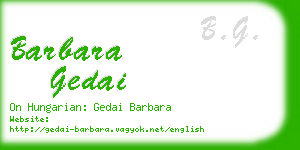 barbara gedai business card